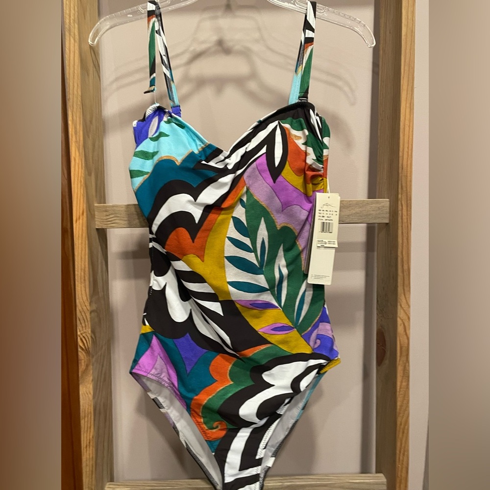 🏖️NWT Gottex “The Essentials” Tribal Print Swimsuit ~ Size 12